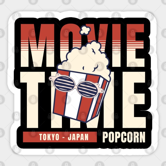 Movie Time - Popcorn Sticker by TEENIE DESIGN